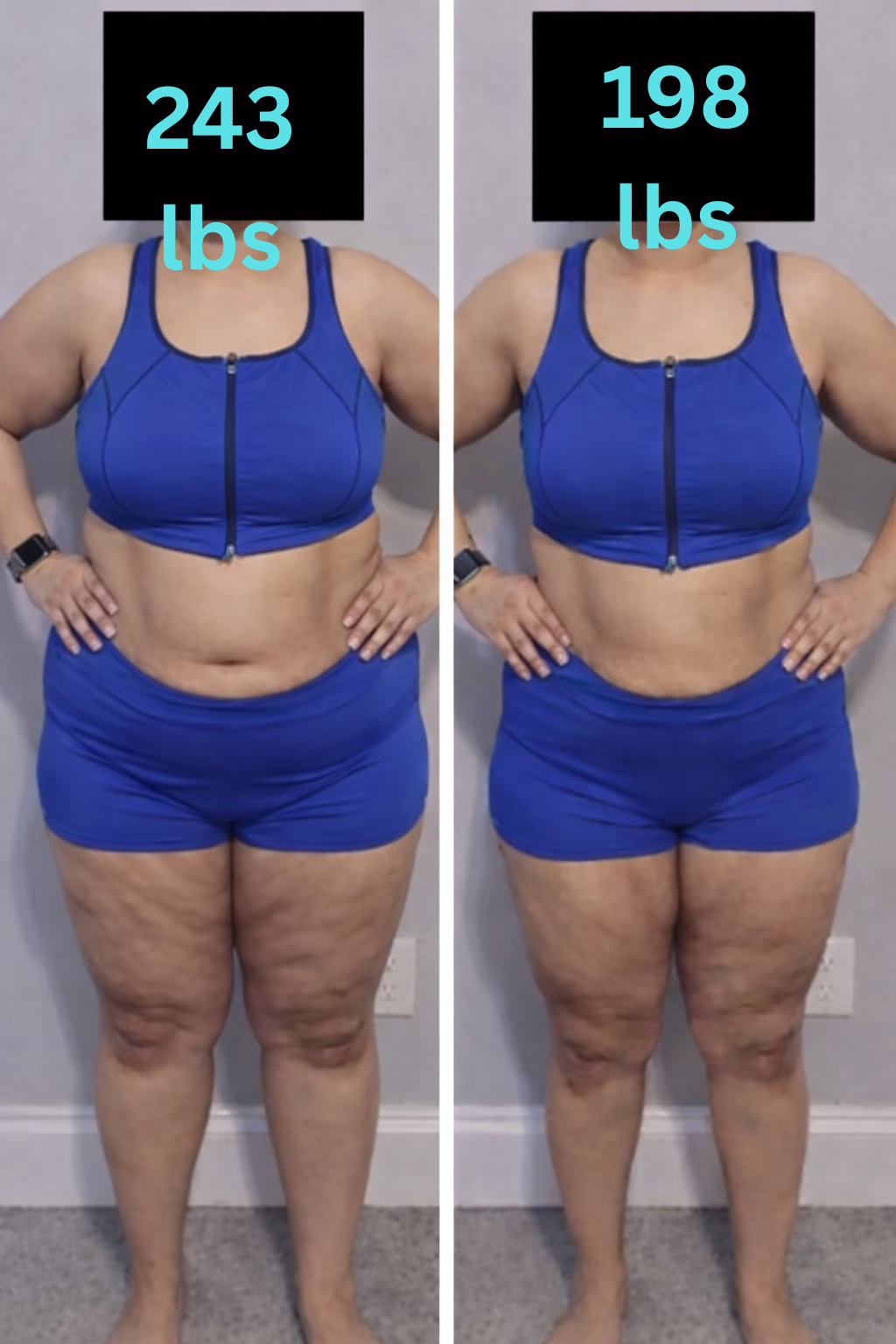 Weight Loss Transformation - 243lbs to 198lbs